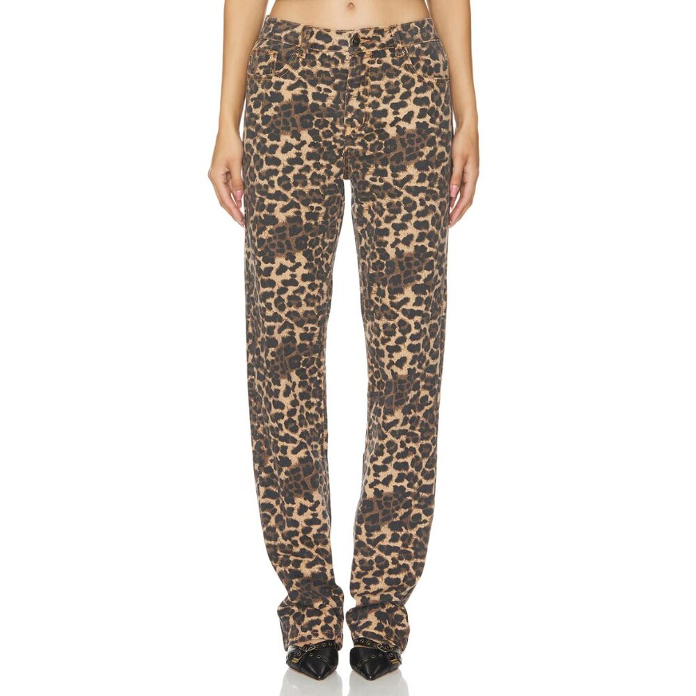 Lioness Carmlea Jeans Leopard print NWT Small